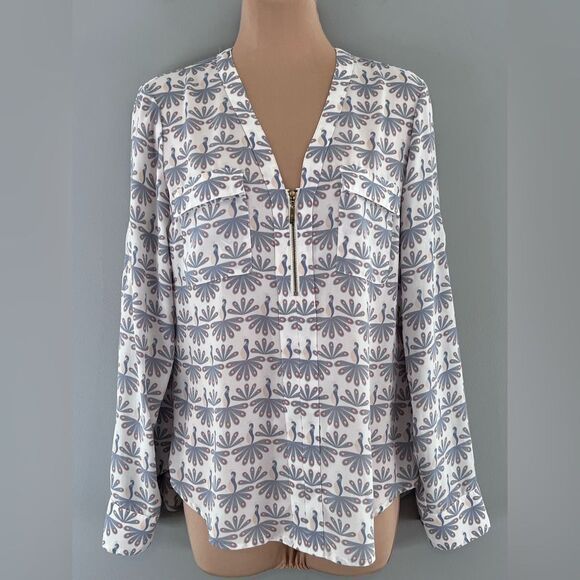 Express Women’s Peacock Blouse, size S - Picture 1 of 11